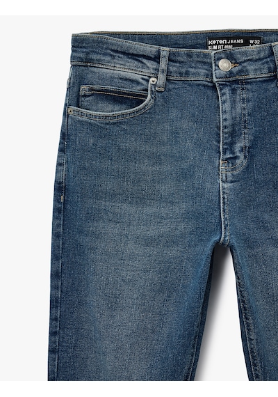 Koton Pamuklu Normal Bel Slim Fit Jean Pantolon - Brad Jean Orta İndigo 6sam40140nd İndigo Koton Pamuklu Normal Bel Slim Fit Jean Pantolon - Brad Jean Orta İndigo 6sam40140nd İndigo