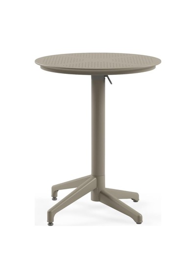 Moon Katlanır Masa Ø60 Cm - Bahçe, Balkon, Kafe, Restoran İçin, İç Ve Dış Mekan Vizon Diğer