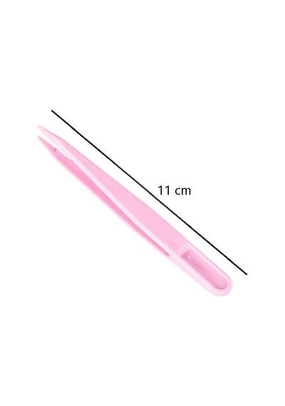 Koodmax Hassas Elektronik Ve El Sanatları Tamir Cımbızı Sert Plastik 11cm Düz Cımbız Pembe
