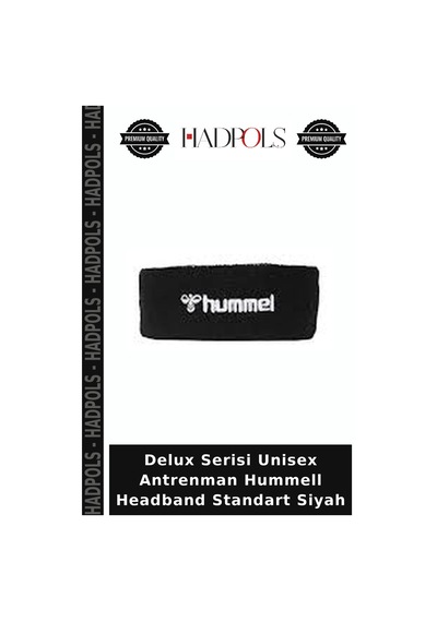 Delux Serisi Unisex Antrenman Hummell Headband Standart Siyah