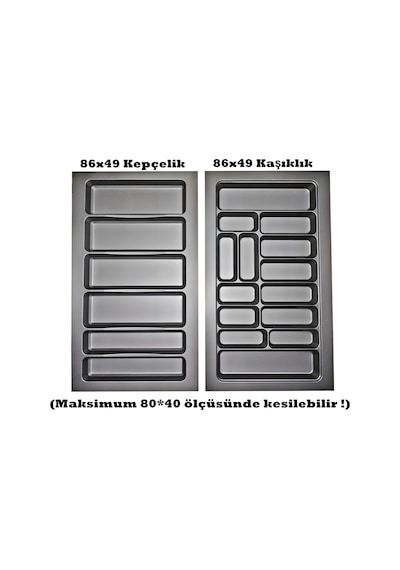 86x49 Kaşıklık Ve Kepçelik 2'li Set (ÜCRETSİZ KESİM)-KASKEP86