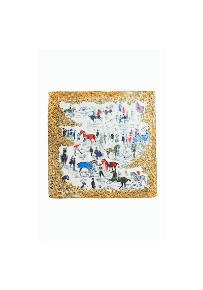 Zero Land Jokey - 456 - Desenli Zr Şifon Fular 50x50 - Kmrsfres - Cm Kahverengi