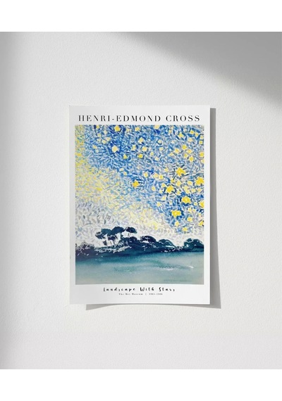 Çerçevesiz Poster Henri-edmond Cross Yıldızlarla Dolu Manzara