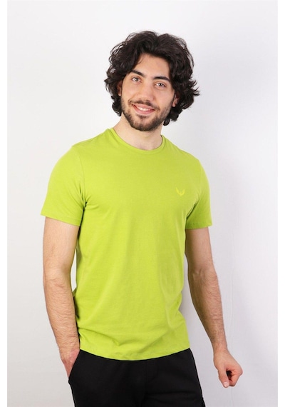 Rich Erkek Logo Baskılı T-shirt %100 Pamuk Tişört Yeşil