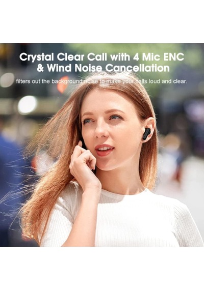 T13 Anc 4 Mikrofon Bluetooth 5.3 Kablosuz Kulaklık Beyaz Aktif Gürültü Engelleyici