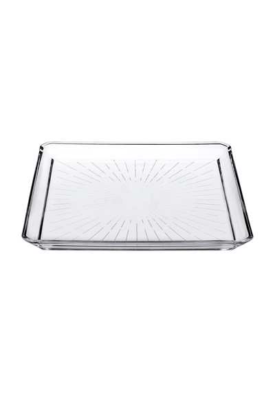 Paşabahçe Madlen Servis Tabağı 68683 Madlen Crystal Glass 24x24 Çok Renkli