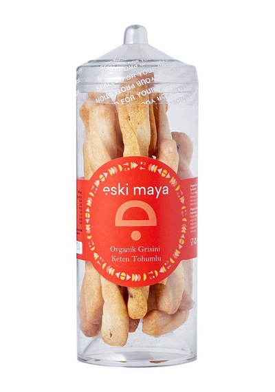 5 Adet Eski Maya Organik Grisini Keten Tohumlu 100 G