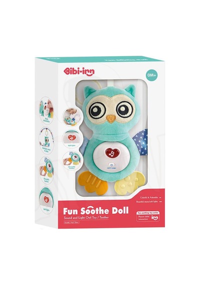Cayenna Işıklı Ve Sesli Bebek Baykuşu Soft Peluş Yumuşak 15 Cm Bebek Oyuncak Baykuş Kaşıyıcılı
