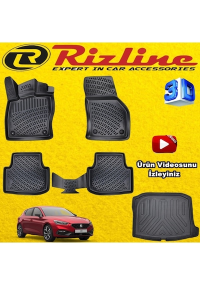 Seat Leon Manuel 3D Paspas+Bagaj Havuz 2021 Sonrası Set Rizline N11.17214