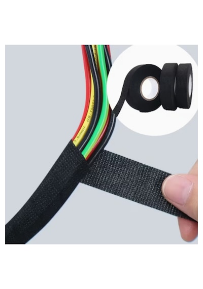 Velur-enjeksiyonlu Sırt Sırta Cırt Bant Uz:1 M X 14 Mm Siyah Kablo Düzenleyici / Cırt Bağı