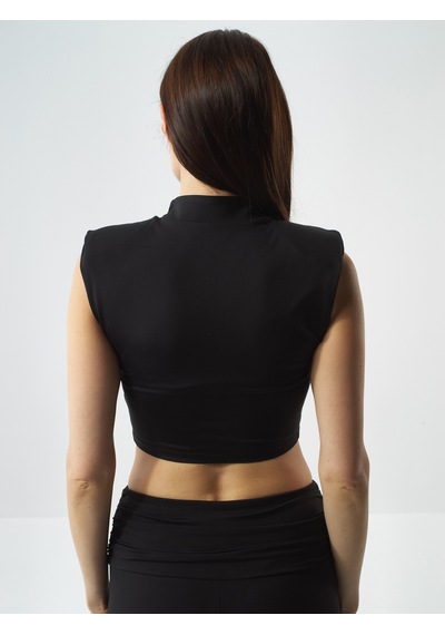 Xint Siyah Esnek Dokulu Regular Fit Bluz 602531