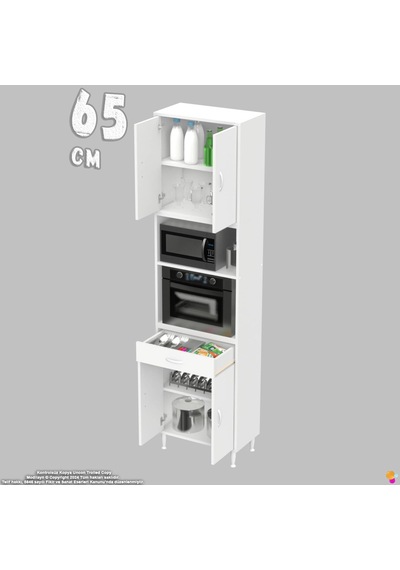 Modilayn Ece Fırın Bölmeli Kapaklı Çekmeceli Çok Amaçlı Dolap - Kahve Ve Mutfak Köşesi 65 Cm Beyaz Modilayn Ece Fırın Bölmeli Kapaklı Çekmeceli Çok Amaçlı Dolap - Kahve Ve Mutfak Köşesi 65 Cm Beyaz