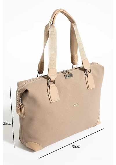 Just Polo Kadın Büyük Valiz Boy Ayarlanabilir Askılı Lüks El Ve Omuz Çantası Shopper Kum