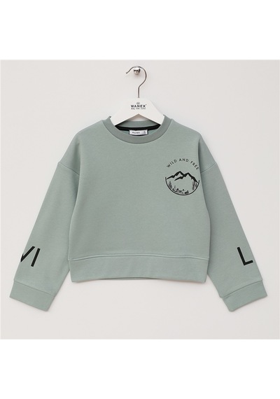 Wanex Kız Çocuk Uzun Kol Kalın Sweat - 32355 Pembe