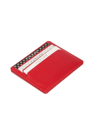 Tergan Kırmızı Deri Unisex Kredi Kartlık 1050C71