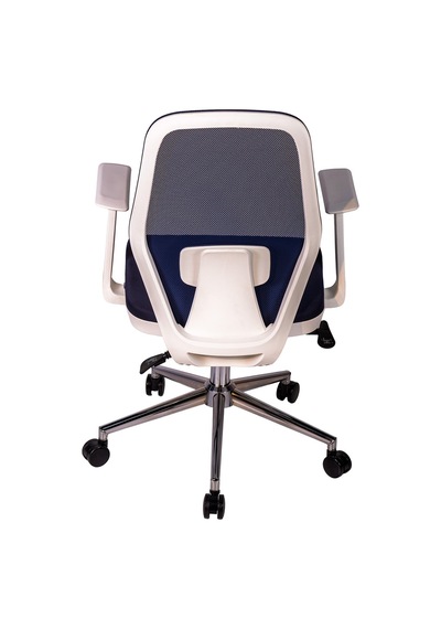 Ofisbazaar Dali Beyaz Fileli Çalışma Koltuğu Ergonomik Şef Ve Toplantı Koltuğu Lacivert Lacivert
