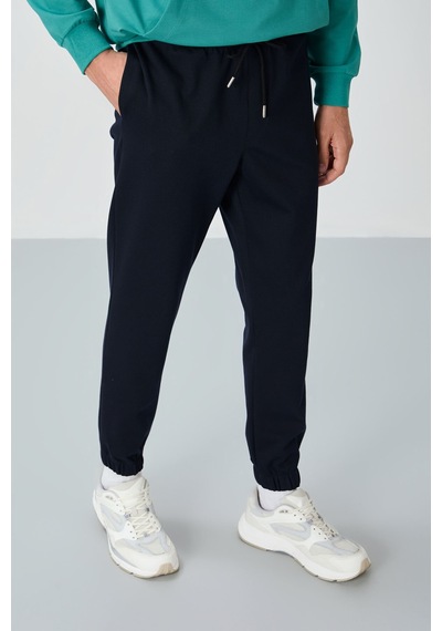 Tommy Life Lacivert Yüzeyi Dokulu Standart Fit Erkek Eşofman Alt - 82156 Lacivert