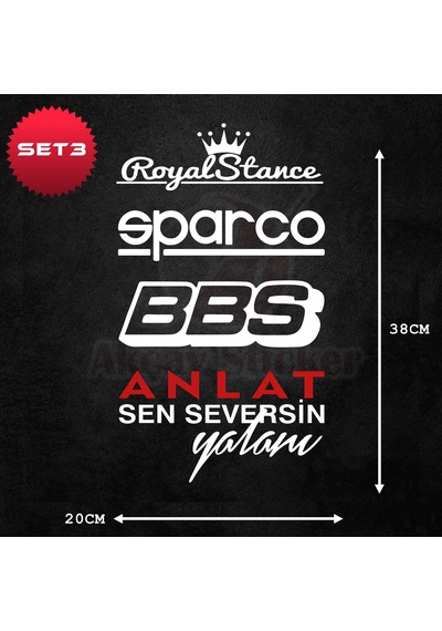 Arka Cam Sticker Seti Oto Sticker Araba Sticker Arka Cam Yazısı
