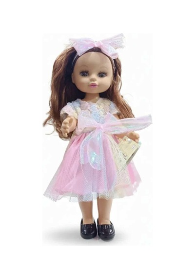 İngilizce Şarkılı Fonksiyonlu Kız Bebek - 36 Cm Yumuşak Et Bebek Dokulu Vinil