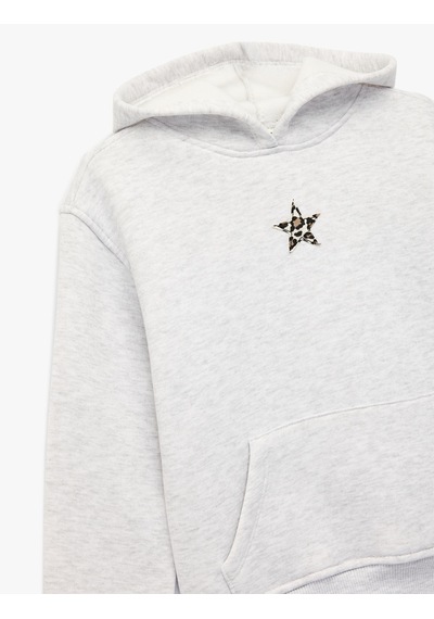 Koton Uzun Kollu Yıldız Detaylı Kanguru Cepli Kapşonlu Sweatshirt Kar Melanj 6wkg10557ak Gri Melanj Koton Uzun Kollu Yıldız Detaylı Kanguru Cepli Kapşonlu Sweatshirt Kar Melanj 6wkg10557ak Gri Melanj