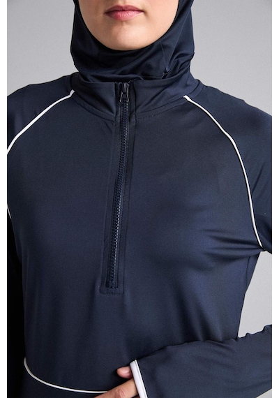 Defacto Regular Fıt 4lü Beyaz Biyeli Lacivert Burkini Mayo G8873ax26smnv31 Lacivert-nv31