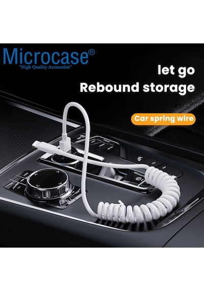 Type-c Spiral Tasarım Usb Şarj Ve Data Kablosu 1m Beyaz - Al3999