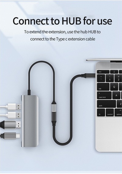 Daytona Fc-K09 Type-C Usb-C Male To Type-C Female Çevirici- 1 Mt
