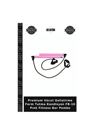 Premium Vücut Geliştirme Form Tutma Kondisyon Fb-10 Pınk Fitness Bar Pembe