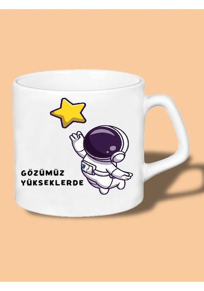 Astronot Kupa Bardak Çok Renkli