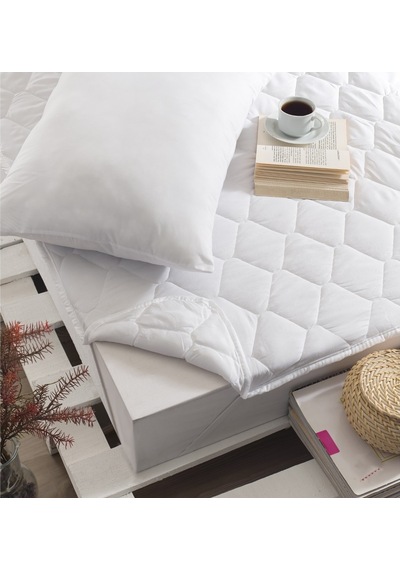 Komfort Home Çift Kişilik Yatak Koruyucu Alez 160x200 Cm Beyaz