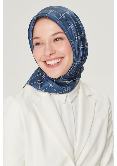Armine Dj Saf İpek Eşarp 8555d T Nostalji Twill -05 Lacivert