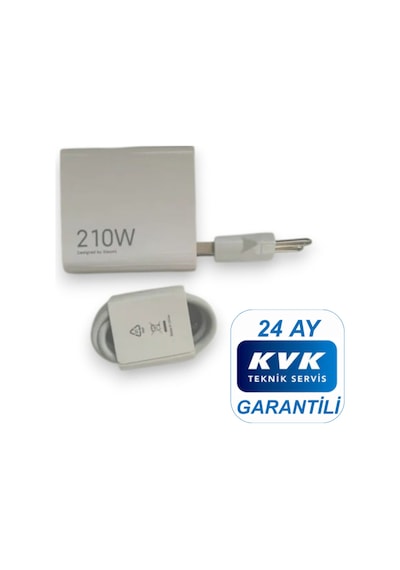 Xiaomi 210 Watt Hızlı Şarj Aleti Adaptörü Kablo Seti Kvk Teknik Servis li A