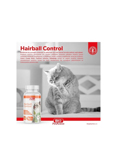 Bio Petactive Tüy Yumağı Önleyici Attırıcı Kedi Malt Tablet 90 Tablet 45 G