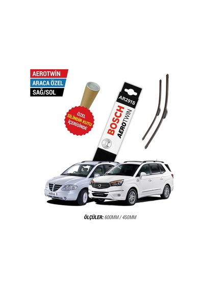 Bosch Aerotwin AR291S Ssangyong Rodius Silecek Takımı (2005-2016)