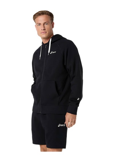 Asics Logo Fleece Full-zip Erkek Siyah Koşu Ceket 2031f325-001