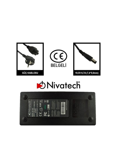Nivatech Ntc-bc905 19.5v - 6.7a 7.4 5.0 Nivatech Notebook Aadaptörü