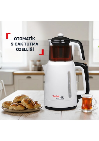 Tefal My Tea 1.9 L Çay Makinesi Beyaz-Siyah