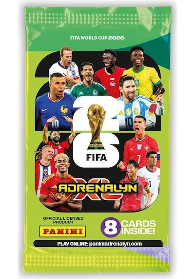 Dünya Kupası Fıfa 2026 Panini Adrenalyn Xl Koleksiyon Kartı Booster 1 Paket 8 Kart