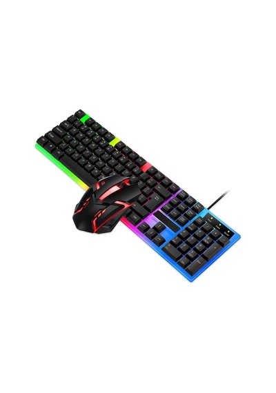 Miaxtreme Kablolu Usb Türkçe Q Multi Fonksiyonlu 104 Tuş Reinbow Aydınlatmalı Gaming Oyuncu Klavye Mouse Set
