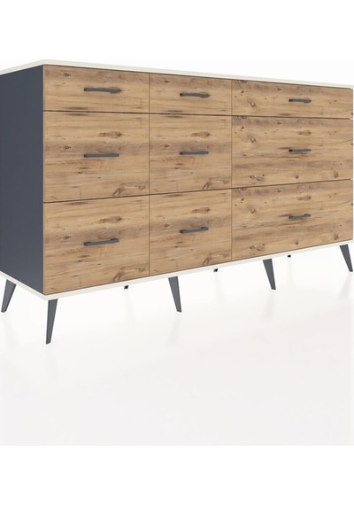 Hyperion Konsol 9 Çekmeceli 176x44x99 Antrasit-aytaşı/çam Antrasit-aytaşı/çam Hyperion Konsol 9 Çekmeceli 176x44x99 Antrasit-aytaşı/çam Antrasit-aytaşı/çam