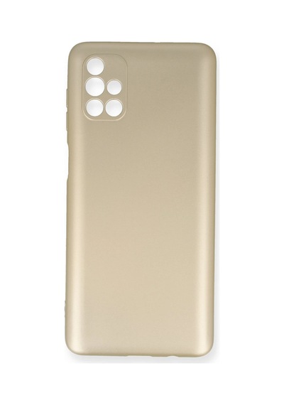 Newface - 95 - Samsung Galaxy M51 Kılıf First Silikon - Edntrend - - Gold