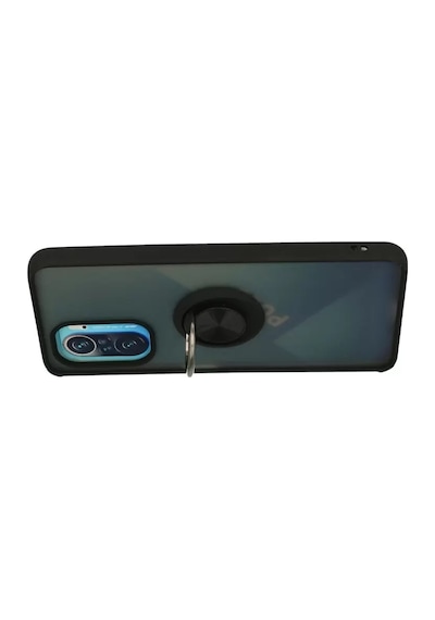 Newface Xiaomi Redmi K40 Kılıf Montreal Yüzüklü Silikon Kapak - Siyah Şeffaf Diğer