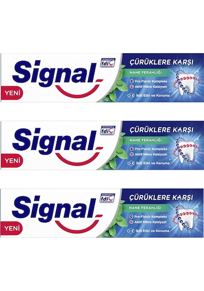 Signal Nane Ferahlığı Çürüklere Karşı Koruma Diş Macunu 3 x 50 ML