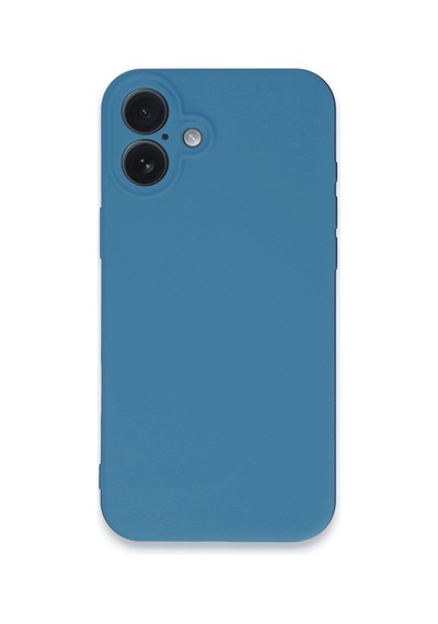 Apple Uyumlu - iPhone 16 Plus Kılıf Nano İçi Kadife Silikon - Mavi