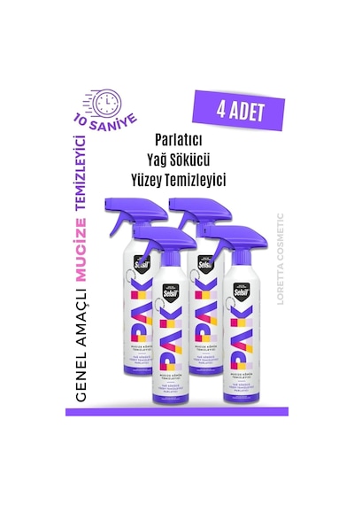 Selsil Pak 4 Lü 500 Ml Mucize Köpük Temizleyici Sprey
