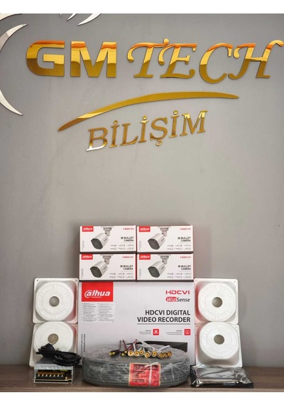 4 Kanal 4 Kamera Güvenlik Kamera Seti 500 Gb Hdd