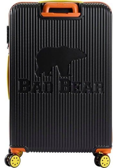 Bad Bear Logo Suitcase 23.01.80.001s Siyah Büyük Boy Tekerlekli Abs Valiz 95 Lt. Siyah