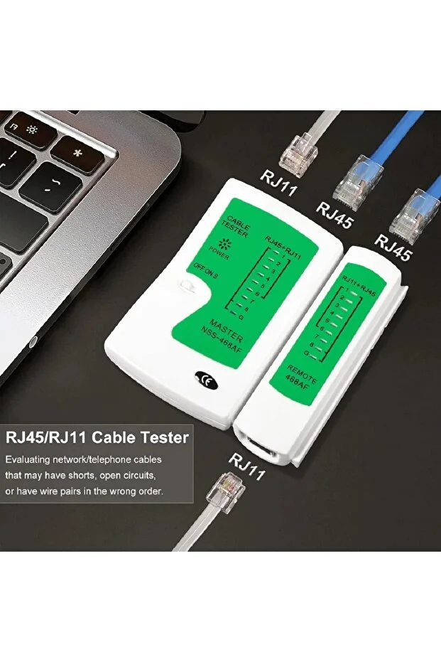 Rj45 Rj11 Rj12 Cat5 Cat 6 Ağ Lan Kablo Test Cihazı Test Cihazı Network Test Kontrol Cihazı 9 Volt Pil