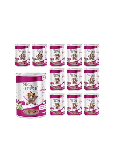 Prostar Yavru Köpek Biftekli Pate 400 Gr X 12 Adet
