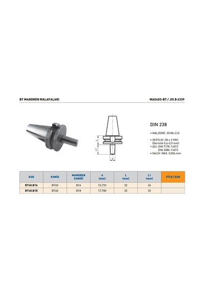 Fett Bt40.b16 Bt Mandren Malafası